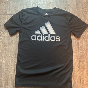 Adidas Black Tee with Silver Logo
